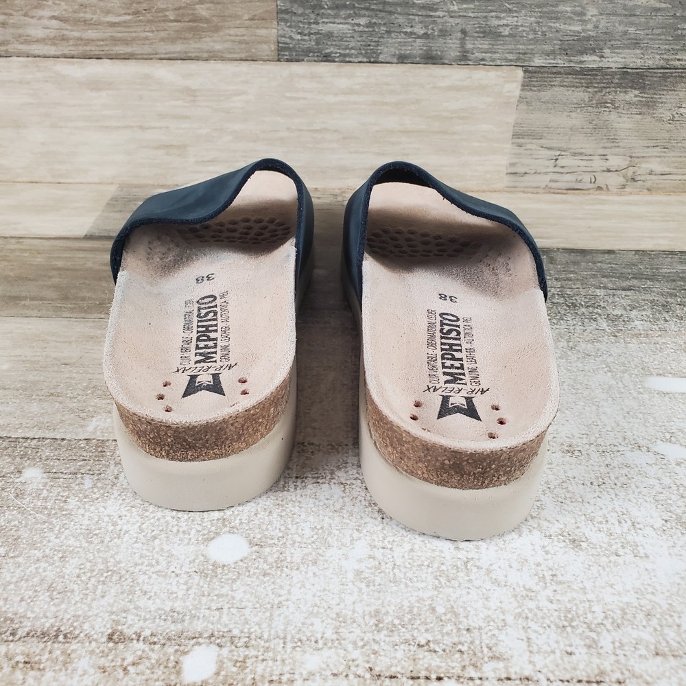 Mephisto Navy Blue Slide Sandals - Picture 3 of 10